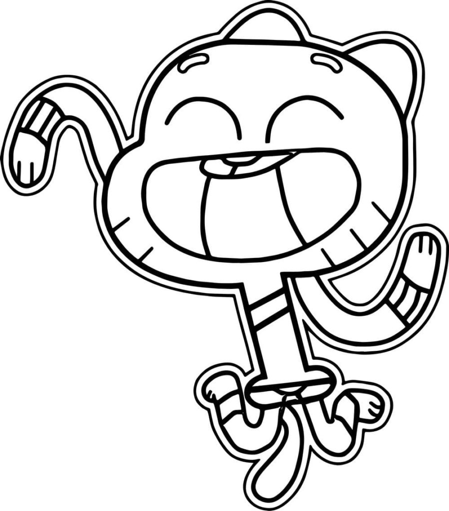 Amazing World Of Gumball Coloring Page Excel Web