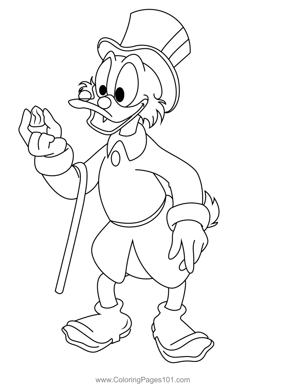 Donald Duck Coloring Page Excel Web